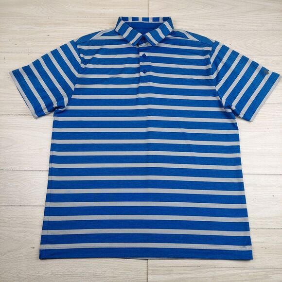 Lot of 2 Under Armour The Playoff Polo Shirt Mens Large‎ Blue Golf Performance - Picture 2 of 15
